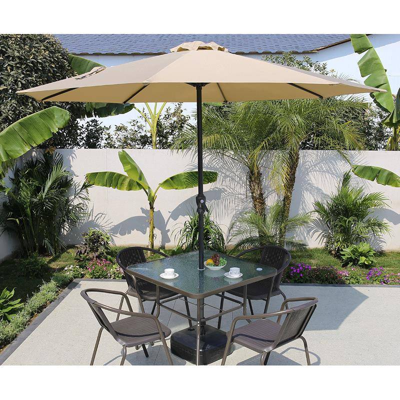 室外桌椅户桌椅藤椅铁艺2019-88天庭院阳台桌椅伞组合休外闲露椅