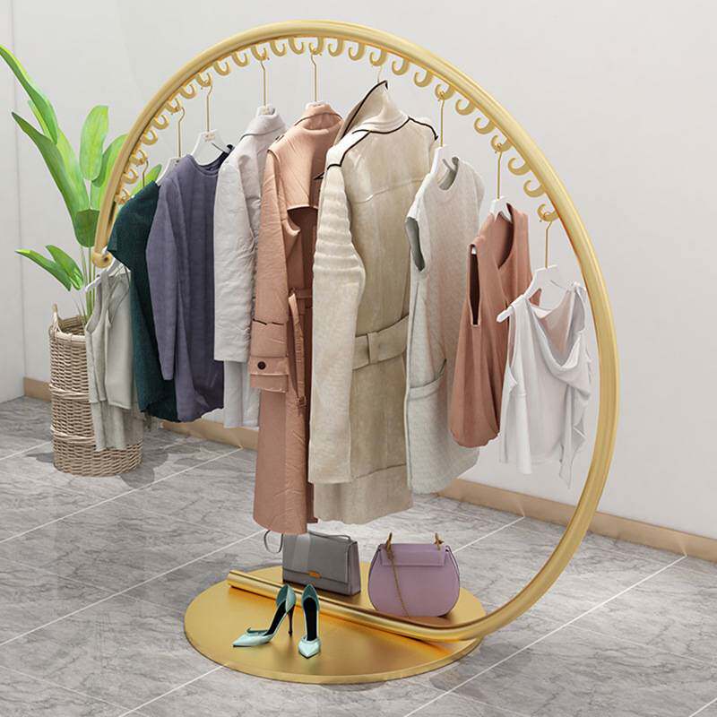 欧式卧室铁艺衣帽架落地式简约服装店挂衣服展示架公寓室内展示架