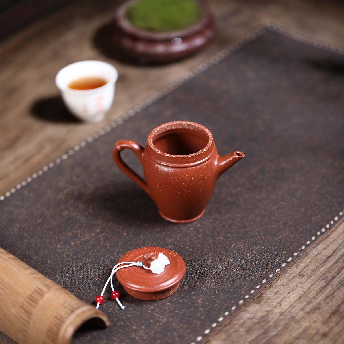 小品茶具宜兴紫砂壶匠人手工制作原矿降坡泥太湖石竹筒家用泡茶壶