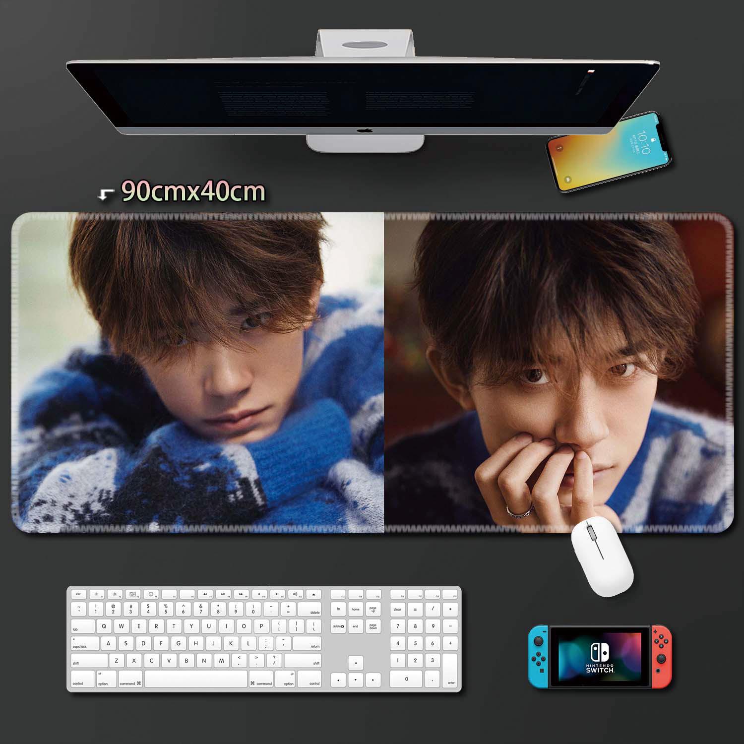 易烊千玺滑鼠垫超大号女生明星周边笔记型电脑学生桌垫帅气可爱垫