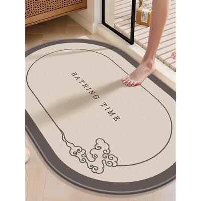 硅藻泥地垫浴室卫生间门口进门入户防滑吸水脚垫子洗手间厕所地毯