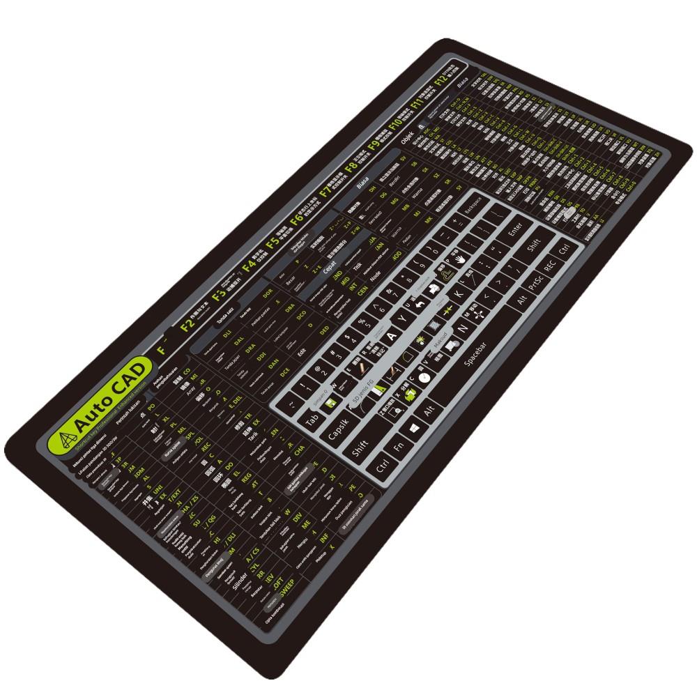 鼠标垫超大号cad快捷键大全ps黑色wps办公excel软件ug pr键盘桌垫