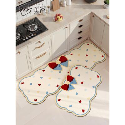 厨房地垫防滑防油卡通可爱硅藻泥吸水垫防水脚垫免洗可擦吸油地毯