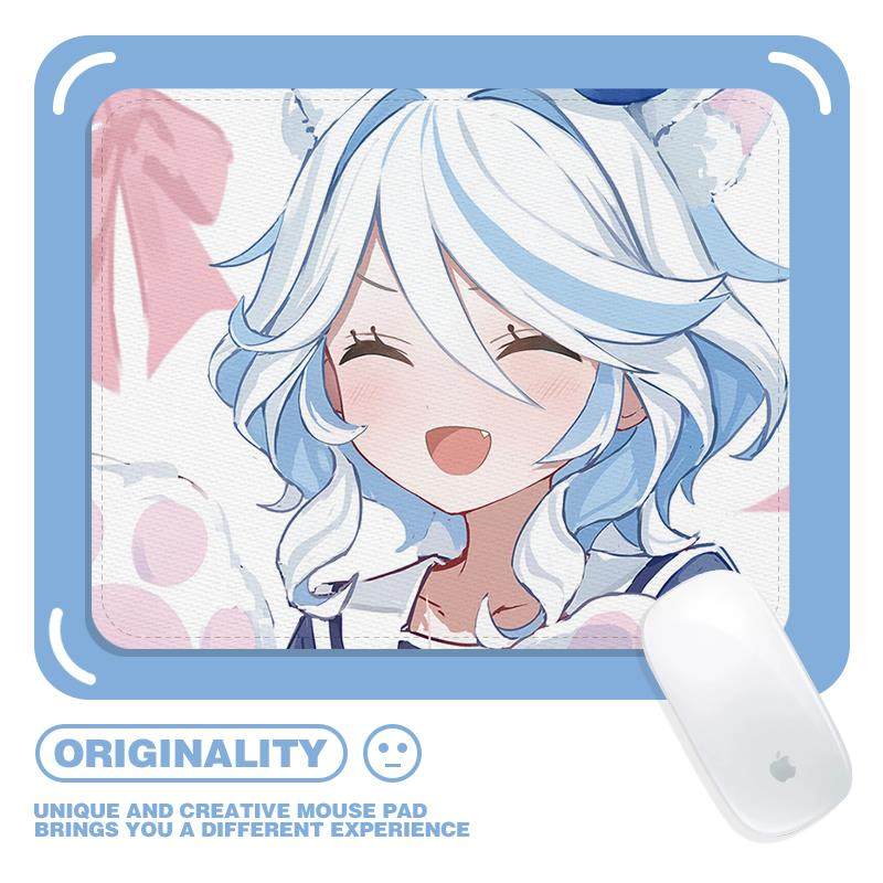 原神猫系芙宁娜滑鼠垫二次元小号宿舍电脑桌垫可水洗锁边加厚耐磨