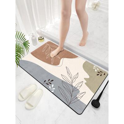 浴室防滑吸水硅藻泥软地垫卫生间门口入户脚垫子厕所洗手间小地毯