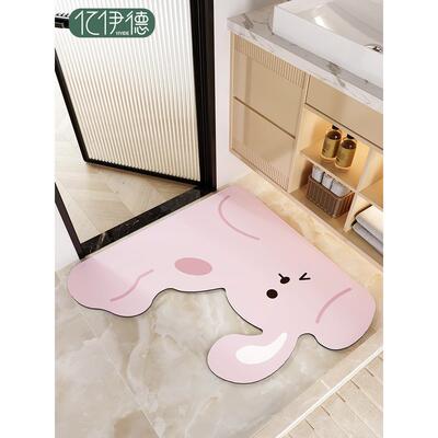 卫生间地垫洗手间门口脚垫浴室防滑垫子厕所速干地毯硅藻泥吸水垫