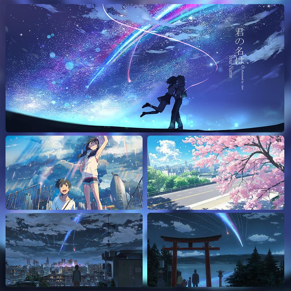 你的名字漫画二次元电脑鼠标垫子超大号笔记本学生电竞游戏桌垫