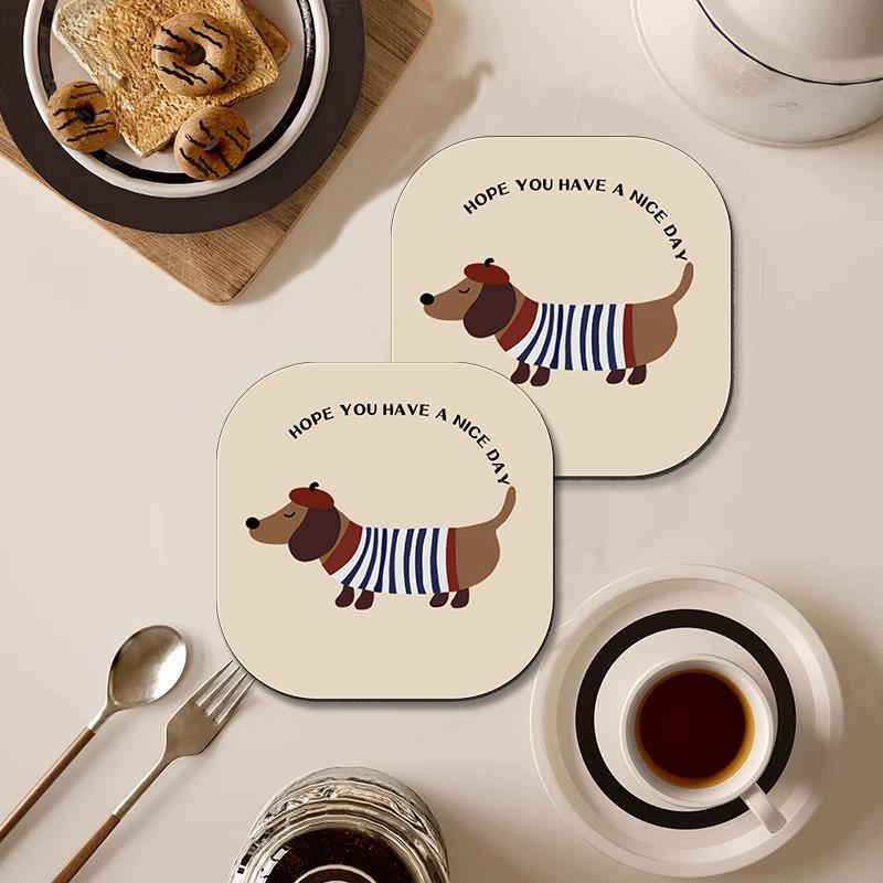 可爱吸水杯垫桌面咖啡杯矽藻泥茶水凉垫子控水凉垫隔热碗盘餐垫高