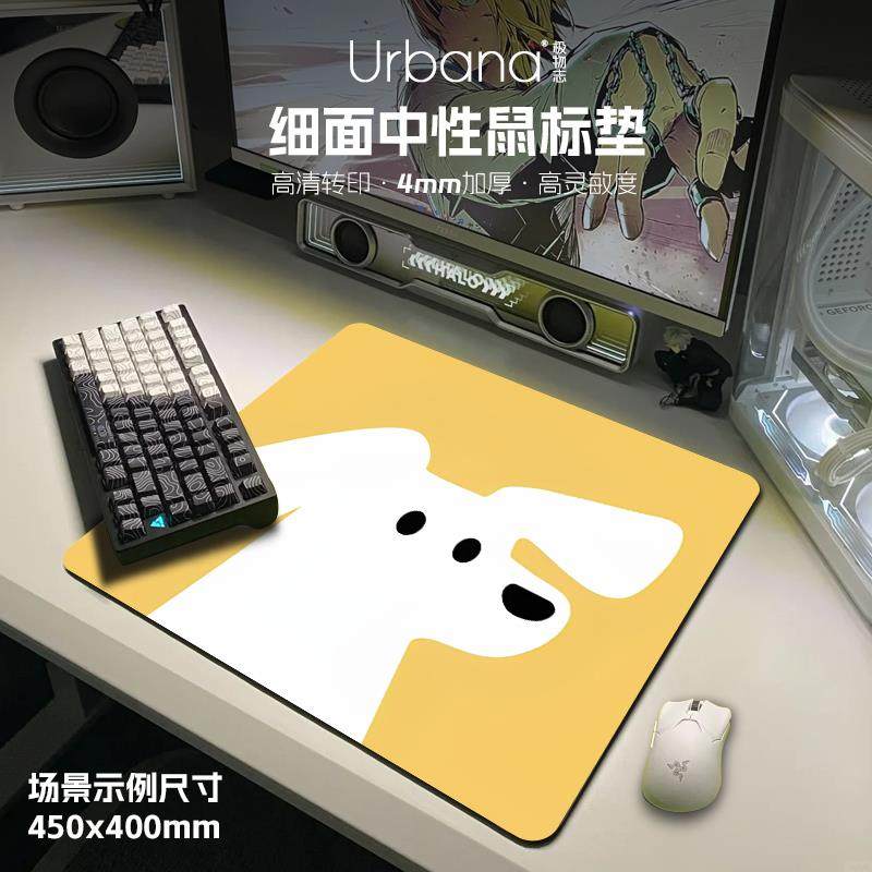 卡通动物鼠标垫方形加厚可爱女生办公电脑桌面垫学生宿舍防滑护腕