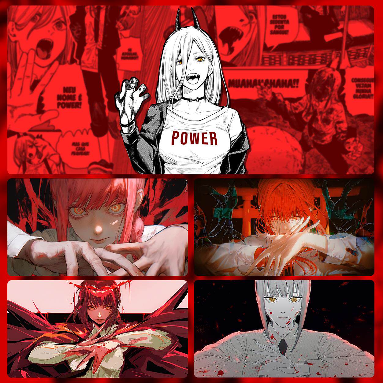 电锯人二次元电脑滑鼠垫子超大号笔记本尺寸电竞游戏桌垫锁边炫酷