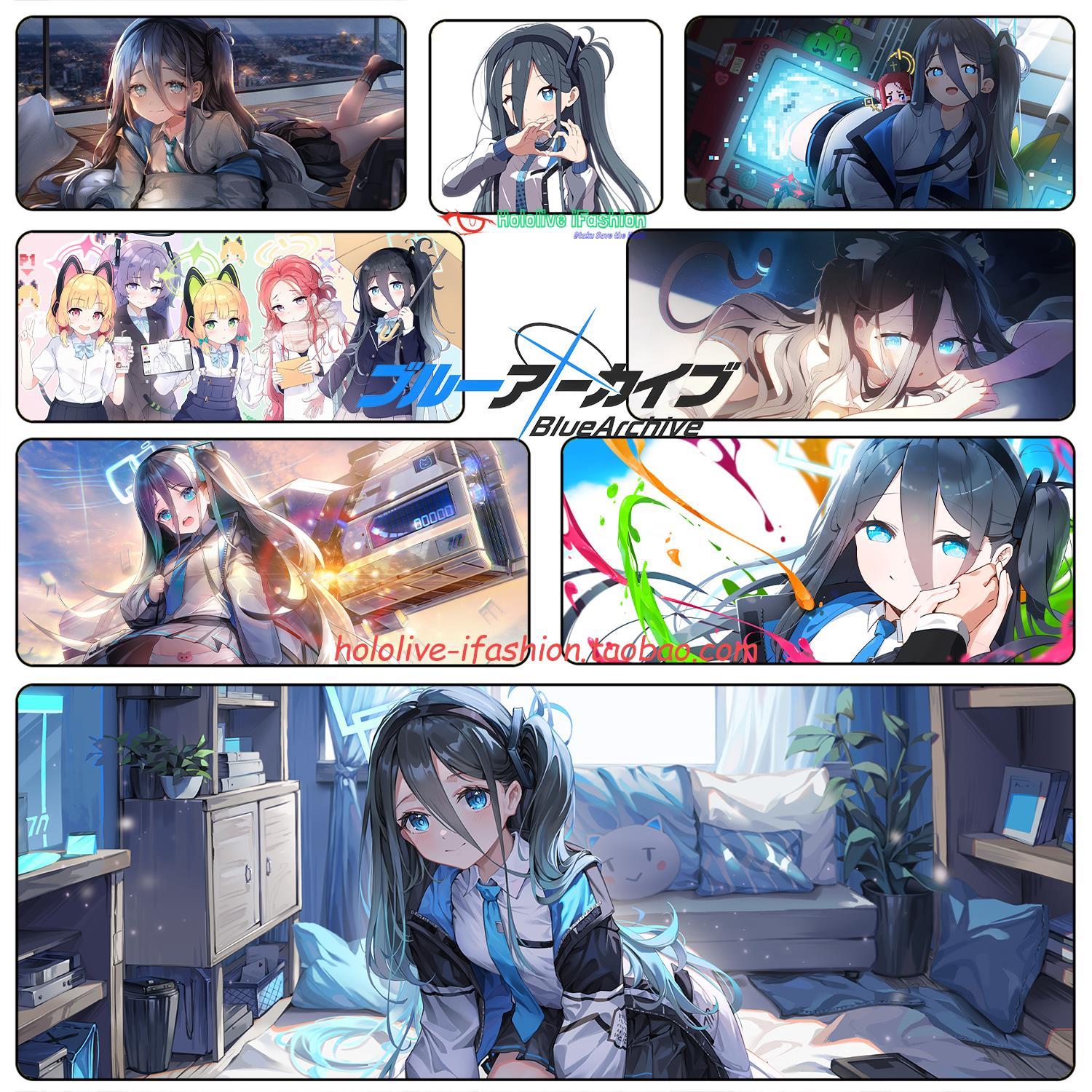 碧蓝档案 天童爱丽丝鼠标垫 蔚蓝档案超大锁边桌垫键盘垫高质量