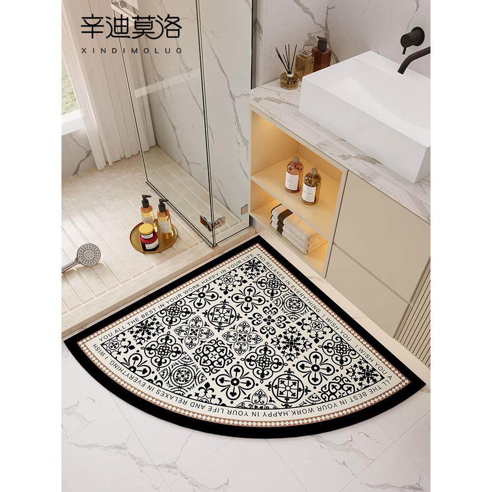 卫生间地垫门口防水专用防滑垫厕所家用浴室脚垫速干硅藻泥吸水垫