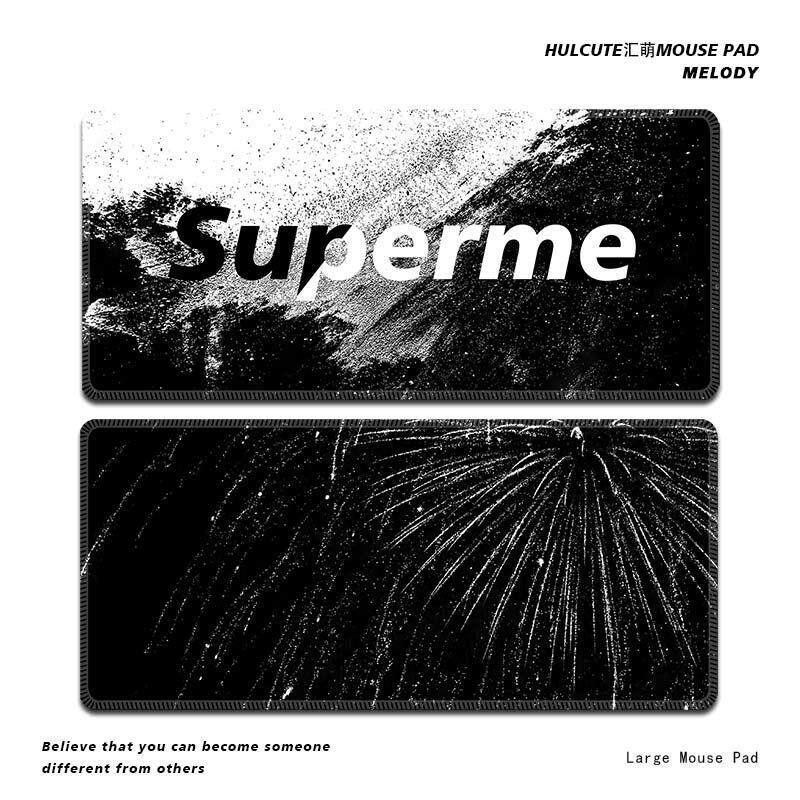 轻奢高级感鼠标垫超大号黑白简约男女办公风炫酷电脑定制键盘桌垫