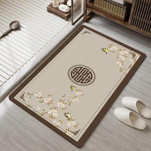 浴室出门卫生间洗澡间门口地垫硅藻泥吸水垫大尺寸可裁剪速干脚垫