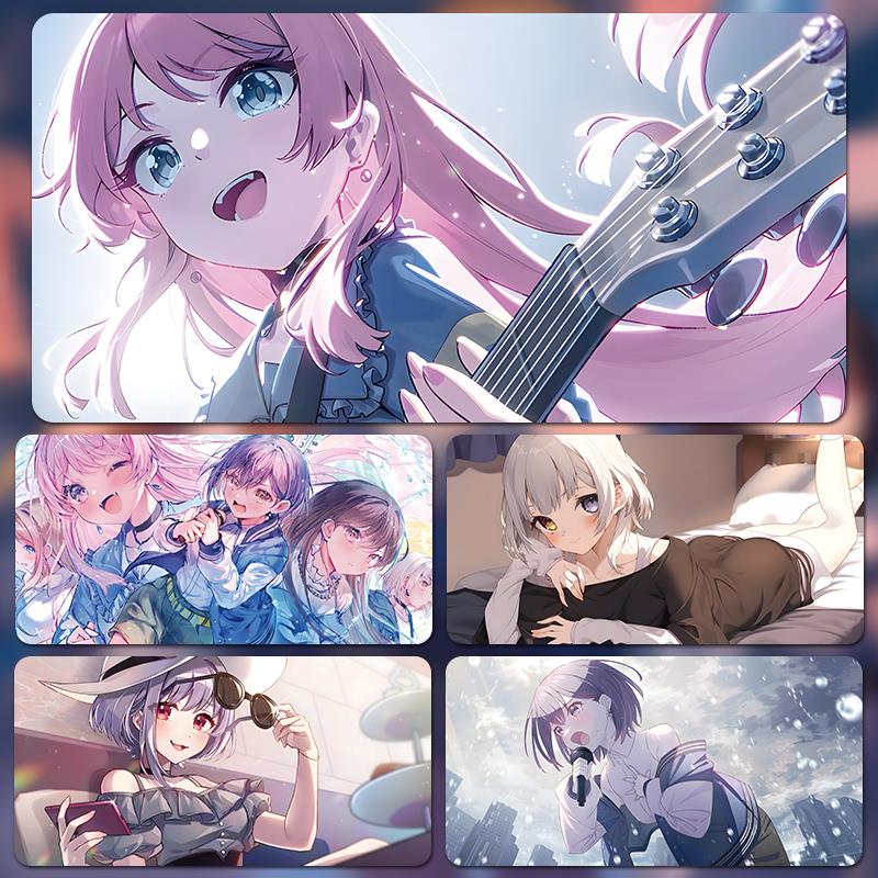BanG Dream防水动漫滑鼠垫超大号游戏周边学生办公耐脏电竞键盘垫