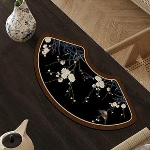 新中式茶席禅意异形茶垫硅藻泥吸水垫茶台桌面保护垫茶室台面垫布