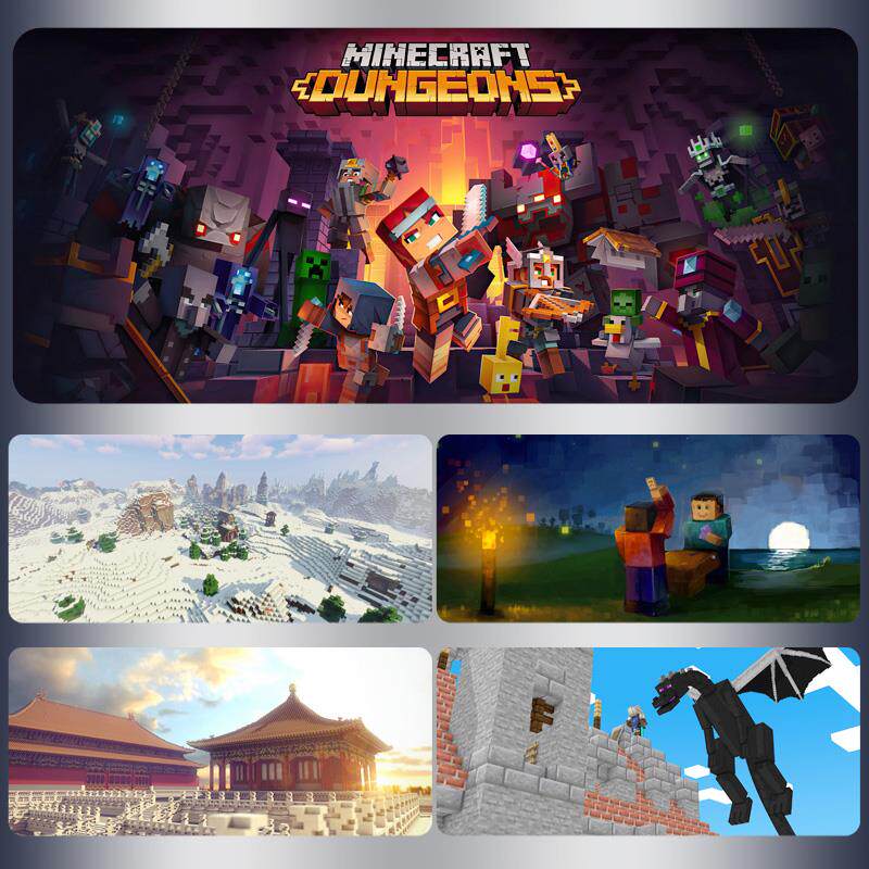 我的世界Minecraft动漫电竞鼠标垫超大号少女宿舍办公室电脑桌垫