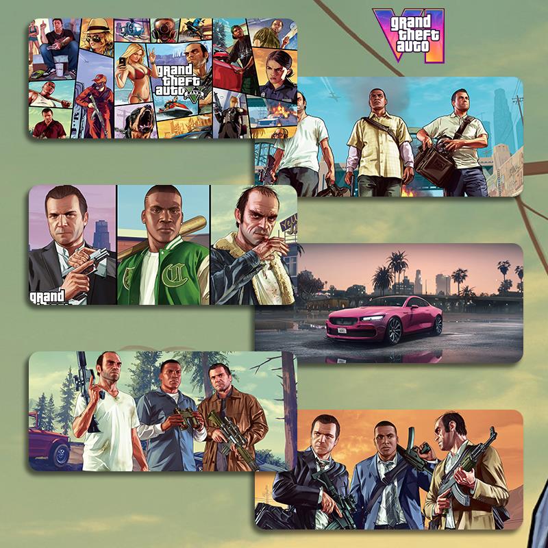 侠盗猎车GTA鼠标垫超大号小号电竞游戏电脑键盘垫笔记本桌垫steam