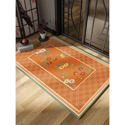 新中式浴室吸水硅藻泥地垫入户门简约可裁剪可擦洗防滑门外踩脚垫