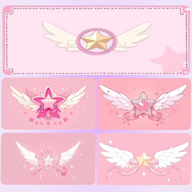 百变小樱魔法棒鼠标垫动漫女生超大桌垫办公桌面可爱电脑垫可定制