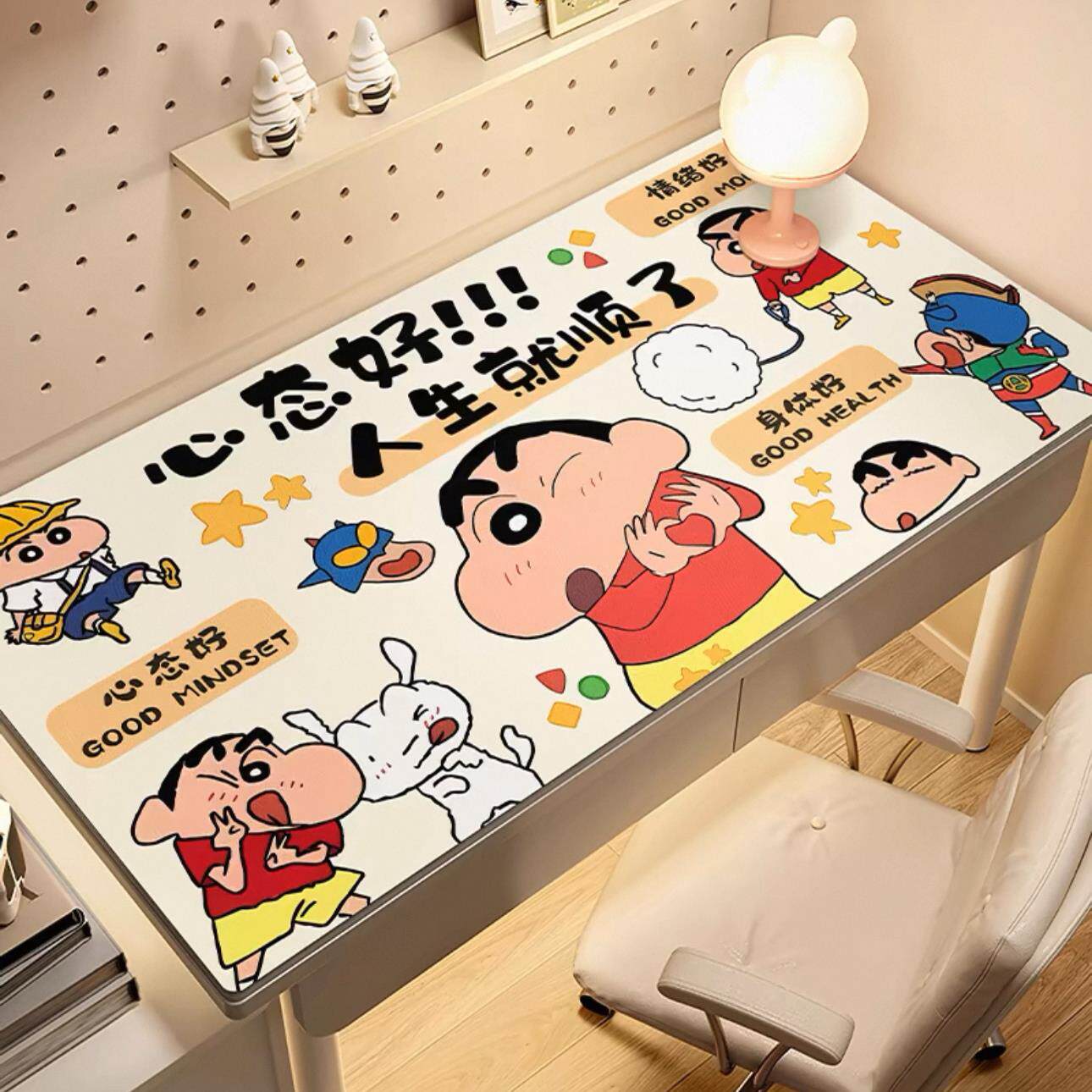蜡笔小新硅藻泥电脑桌写字桌桌垫防滑不移位电视柜防脏垫可裁剪