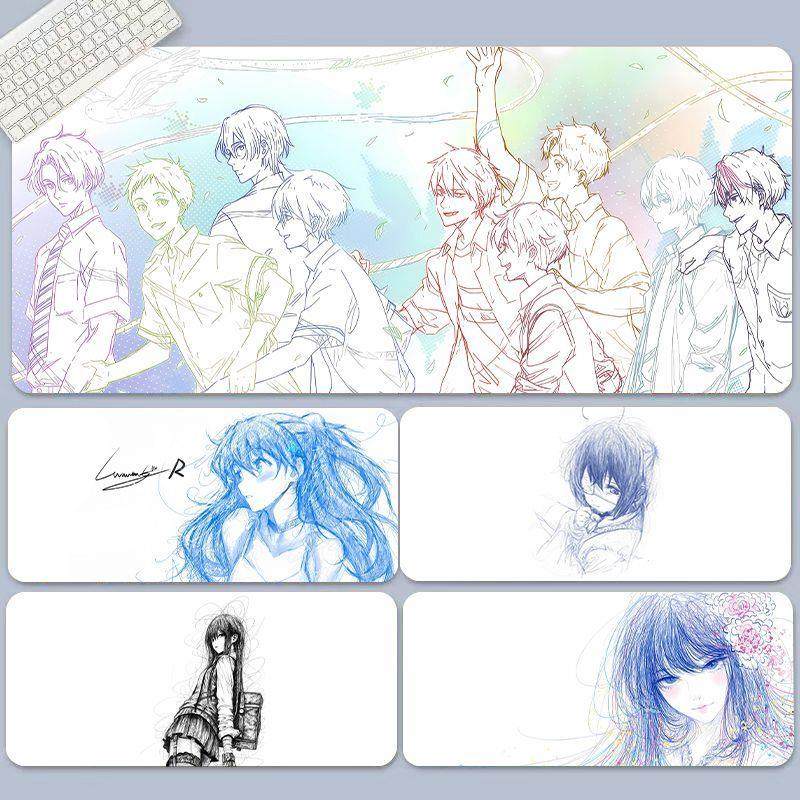 wallheaven乱线 线画 画滑鼠垫超大号新款游戏桌垫动漫办公耐脏书