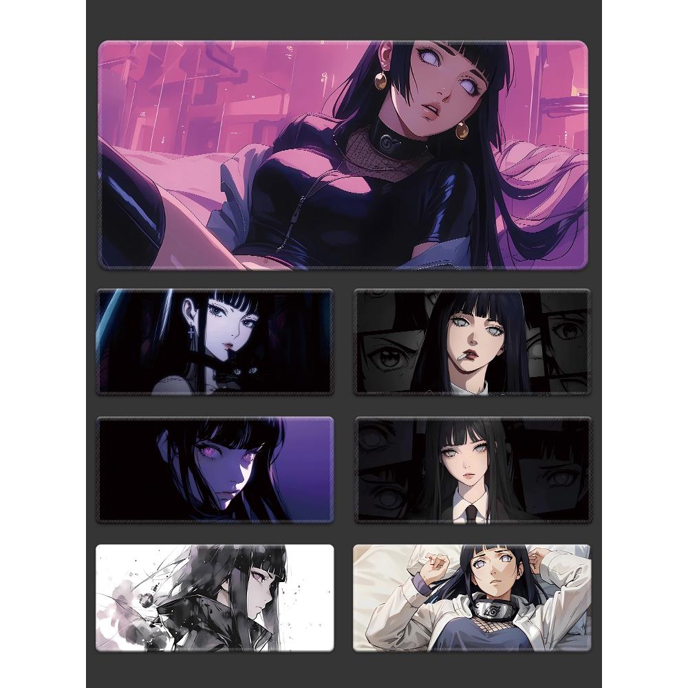 火影忍者雏田动漫鼠标垫超大高级感男生电竞游戏电脑键盘防滑桌垫