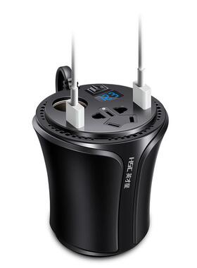 变车载逆器12V转2200V电源器黑色转换器QC3.充电点烟器小车数显多