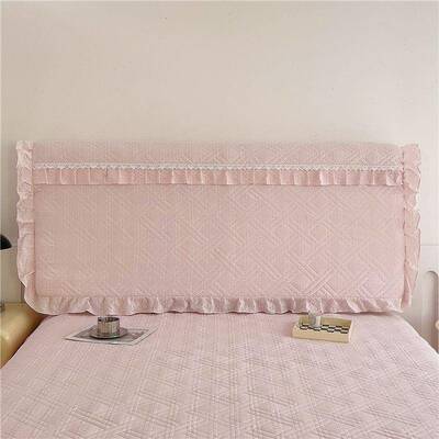 韩版花边公主床罩纯色简约头套全包遮JWL防尘床防灰丑头可机洗防