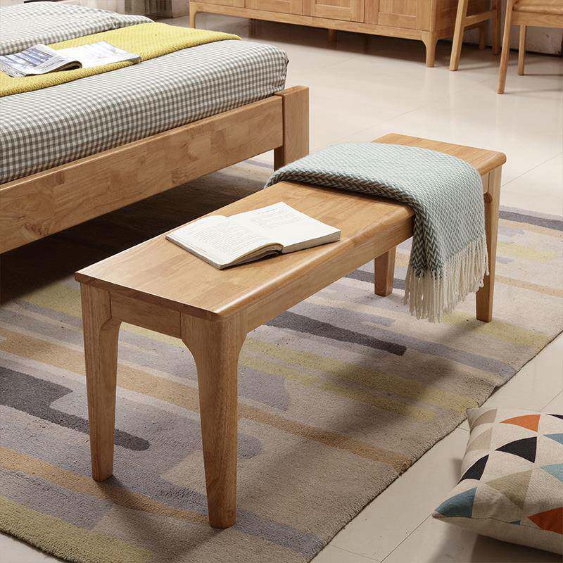 全桌实木换鞋凳床尾凳长条木凳凳凳长方形长板凳家用餐凳子DUC坐