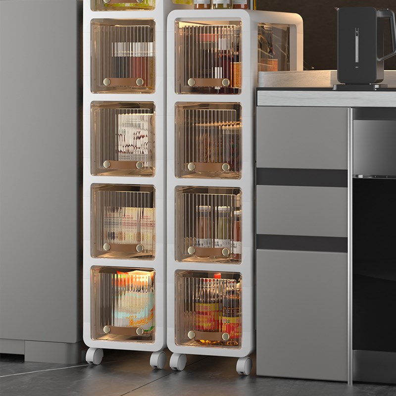 免安装抽屉式卫生间透明置物架A浴室厕所夹缝收纳柜洗手间储物柜