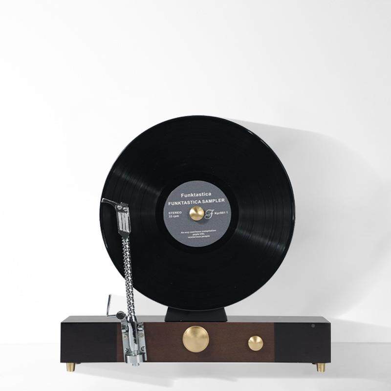 现音乐主仿真立式黑胶复古代唱书片机题留ES-A6155声机样板间售楼