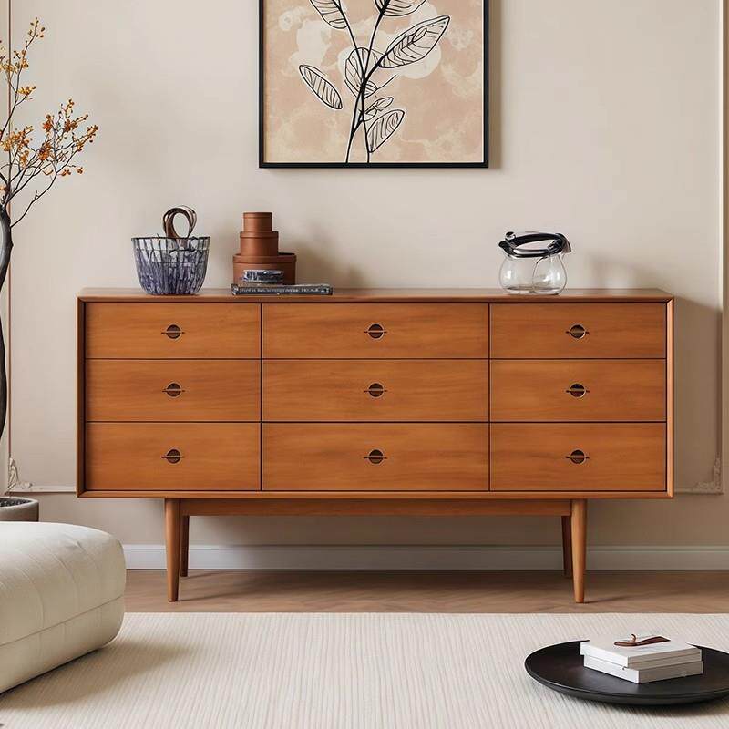 法式复古实厅餐边柜家用客储物柜沙发背柜寂中木8798古风玄侘关柜