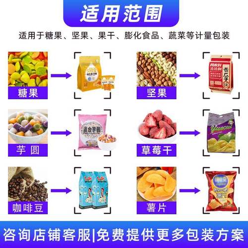 158动高速颗粒包称重包装机大膨袋装化食品装机全自薯片饼干包装