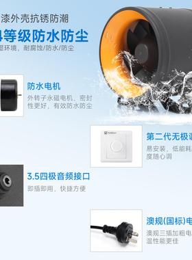 EC变寸管道风机无极频调速工厂工程商用直71410/12流马达圆筒通风