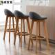 665吧台椅酒吧高脚带靠凳子客厅单人咖柜台啡结实凳背凳面大号