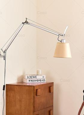 中古i大n意利摇臂伸缩折叠壁灯北欧长杆卧室床s头阅792读墙灯scaa