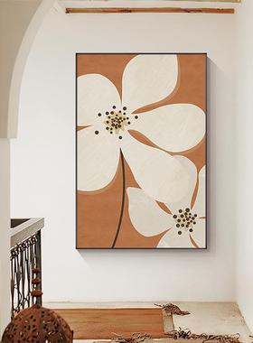 花呢喃道北语欧抽象客厅落地画幅花朵装饰画过走QB202112廊玄大关