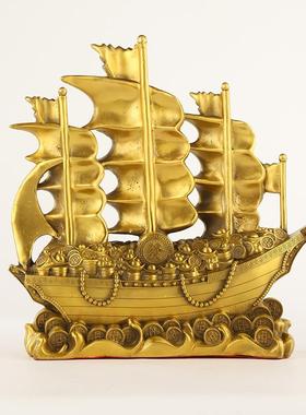 公龙船铜一帆船风顺JDB摆件满载而归元宝家居客厅办室摆件