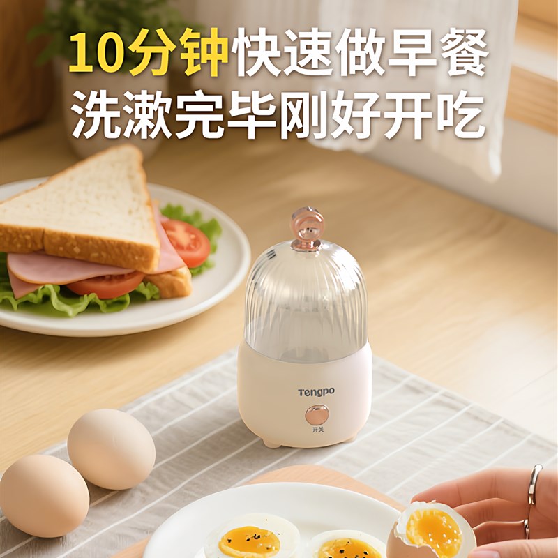 腾坡小煮蛋蒸g蛋神器一人家庭宿舍迷你一人玉米早餐机2025新款