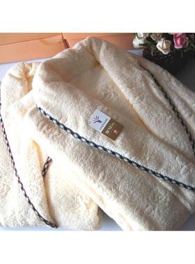 金号浴袍纯棉浴衣人款女款情侣款全棉男加加厚大1.SMLQ39072成KG