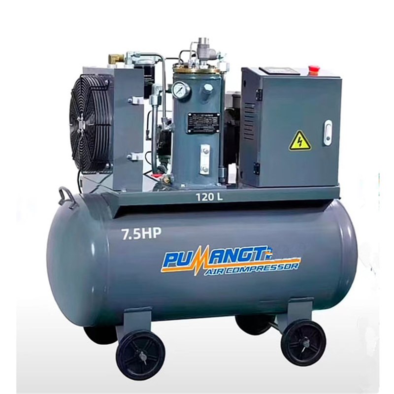 220V380V一体螺杆式空压机电动小型气泵风镐喷漆真石漆专用可移动