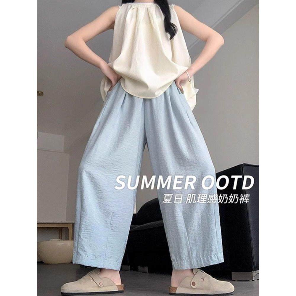 孕妇裤夏季薄款外穿九分阔腿裤2025新款小个子休闲宽松奶奶裤夏装,3C数码配件,USB多功能数码宝,淘宝优惠券,粉丝福利购,淘宝优惠卷