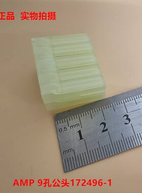 AMP 9孔公头172496-1 米黄色 汽车机械用 可直接拍