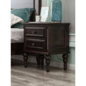 美式 复古全N01实木床柜小户型欧式 纳卧室两抽屉储物柜收床头边胡