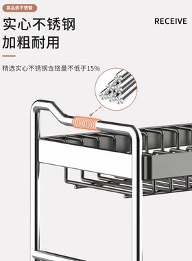 AF775H798L碗碟9收纳不锈钢厨盒房置物架多功能放碗架架碗筷收纳