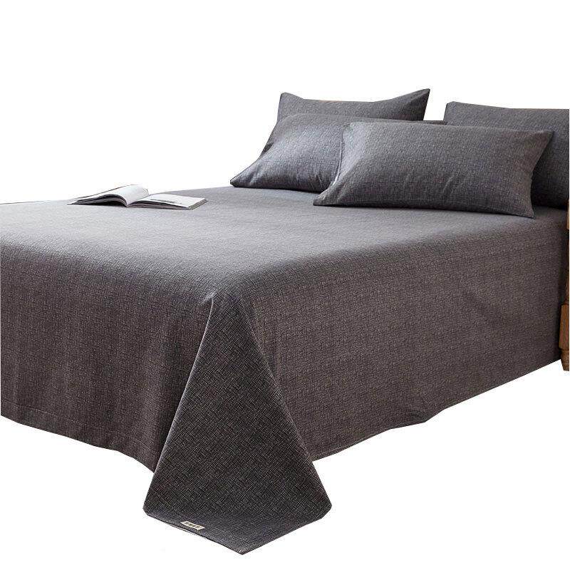 灰xy单F6TMH9t大2床单50x20纯棉加大加宽老粗布床纯色加厚加密色