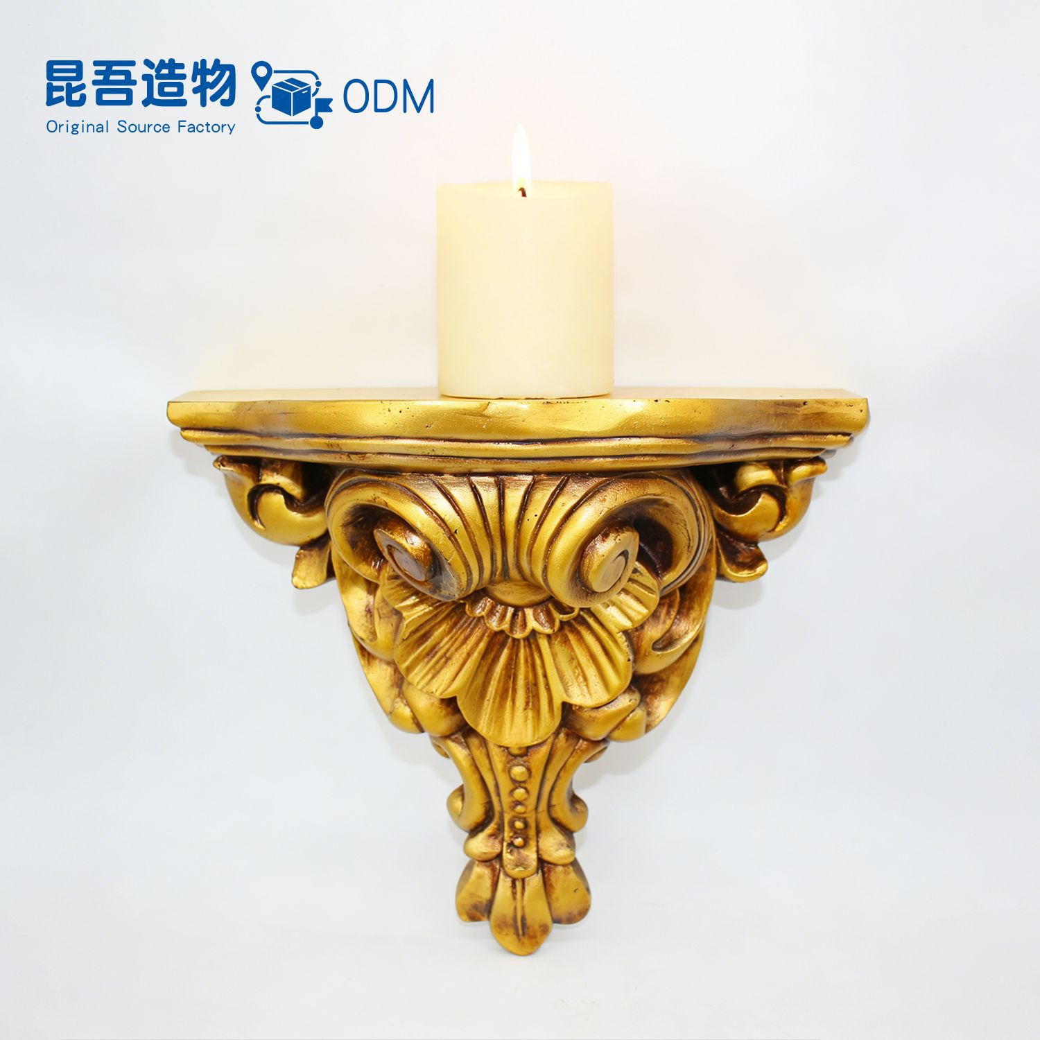 壁挂壁饰置物架复古雕花烛台欧式怀旧树脂墙面浮雕装饰支架工艺品