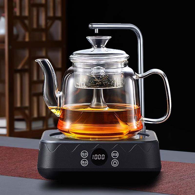 中式家用煮茶器家用蒸汽玻璃煮茶壶烧水壶套装自动上水电陶炉