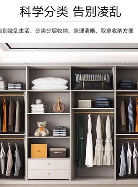 木衣约柜家用卧室柜结实耐用包邮现代简实奶YCU油风帯衣顶柜简易